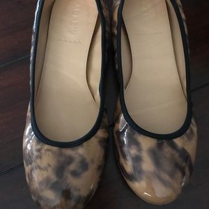 JCREW LULA LEOPARD PATENT LEATHER BALLET FLATS 7